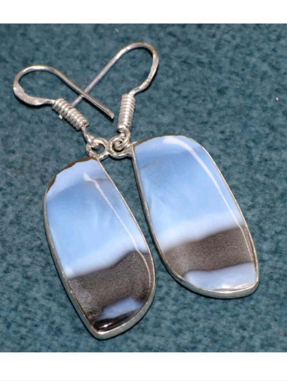 Owyhee Blue Opal Gemstone Jewelry 925 Silver Handmade Drop Dangle Earrings